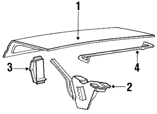 F23Z5440110A - Body: Trunk Lid for Ford: Tempo | Mercury: Topaz Image