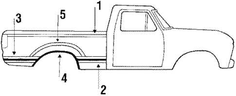 Side Molding for 1985 Ford F-250 #0