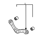 55100F2BA0 - Suspension: Upper Control Arm for Hyundai: Elantra, Elantra GT, Kona Electric, Kona N, Veloster, Veloster N Image