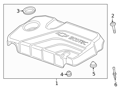 Engine Appearance Cover for 2020 Chevrolet Spark #0