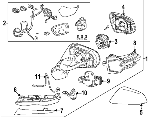Outside Mirrors for 2025 Lexus NX350h #1