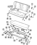 55195981AB - : Seat Lock Striker Bracket, Left for Mopar Image