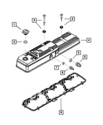 5179090AA - 5.9L Turbo Diesel; Engine: Valve Cover Isolator for Mopar Image