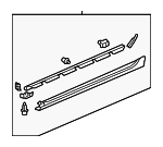 71800SJAA01ZB - Body: Rocker Molding for Acura: RL Image