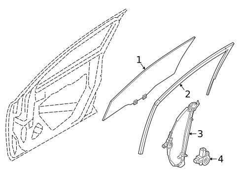 Glass - Front Door for 2020 Toyota Yaris #0
