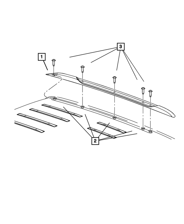 68274551AD - Body Sheet Metal Except Doors: Roof Rail, Left for Mopar Image image
