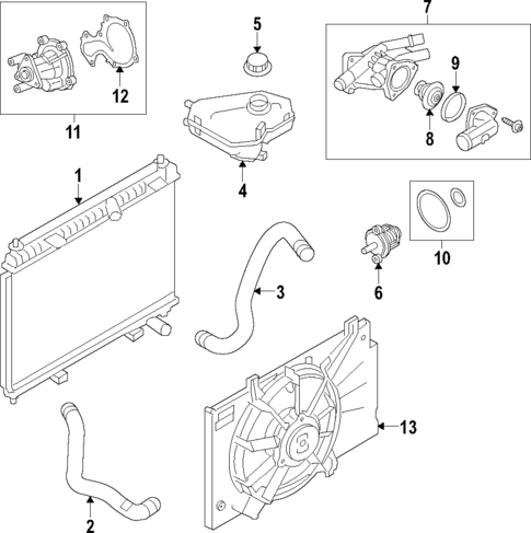Radiator & Components for 2015 Ford Fiesta #1