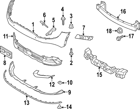 Bumper & Components - Front for 2024 Kia Sportage #0