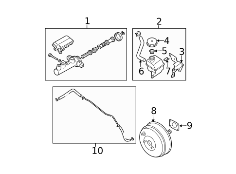 Master Cylinder - Components On Dash Panel for 2007 Nissan Quest #0