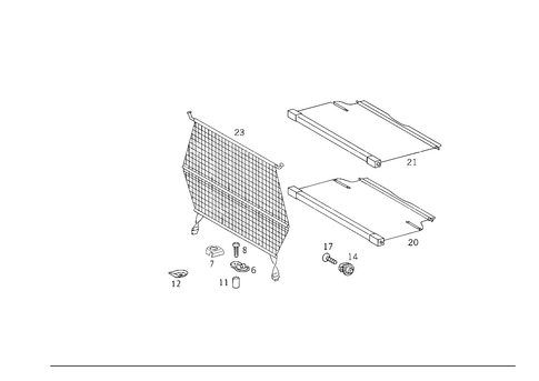 Luggage Compartment Covering for 2001 Mercedes-Benz ML430 #1