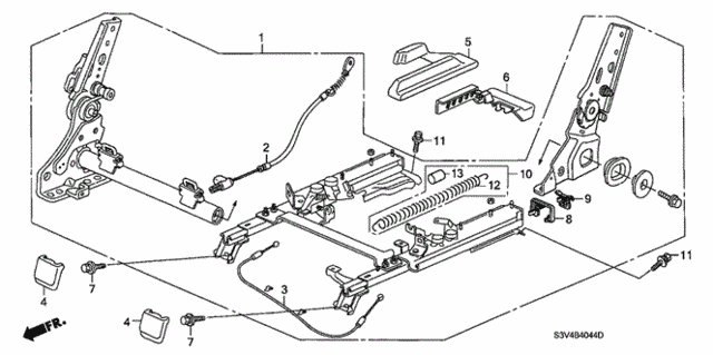 Middle Seat Components (R.) ('04-'06) for 2005 Acura MDX #0