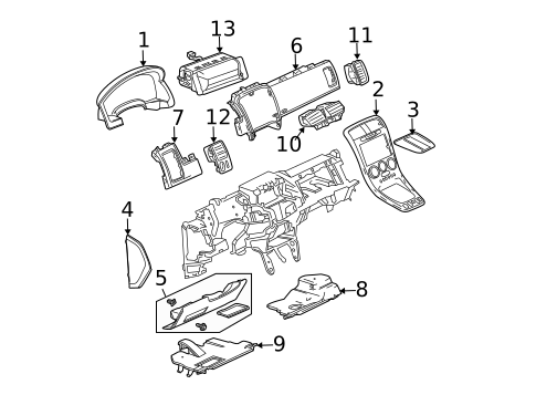 Instrument Panel Components for 2005 Chevrolet Equinox #0