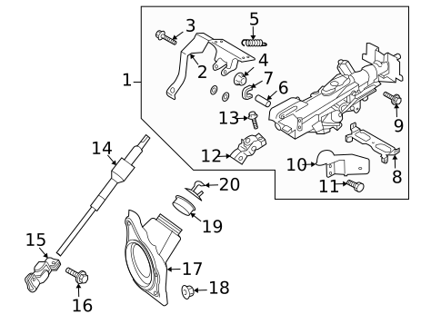 Steering Column Assembly for 2013 INFINITI FX37 #0