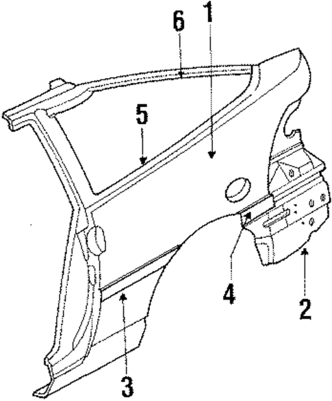 Quarter Panel & Components for 1992 Ford Probe #0