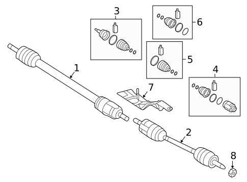 Drive Axles for 2017 Hyundai Sonata #0