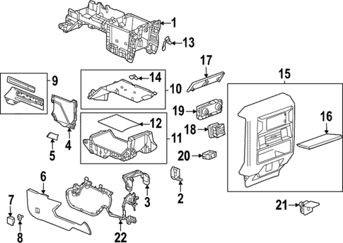 Console for 2024 GMC Sierra 2500 HD #0