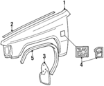 5380189192 - Body: Fender for Toyota Image
