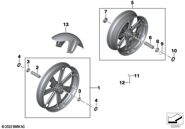 77219457420 - Design: Forged Wheel, Front for BMW-Motorrad Image