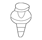 1L2Z78434A26AAA - Body: Button for Ford: Explorer | Mercury: Mountaineer Image