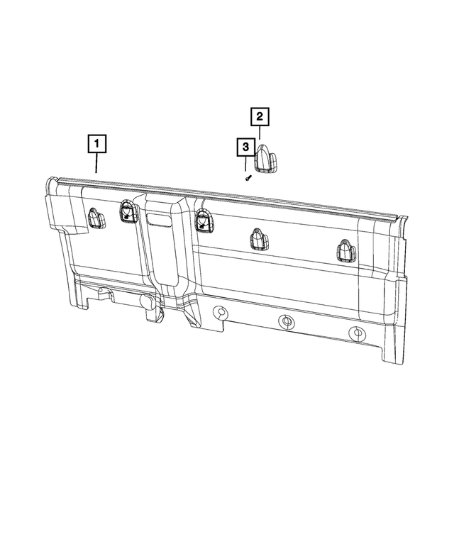« 7GA33TX7AA – Interior Trim : Garnissage De L`arrière D`habitacle Panneau pour Mopar Image »
