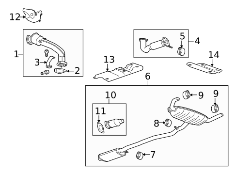 Exhaust Components for 2010 Cadillac SRX #0