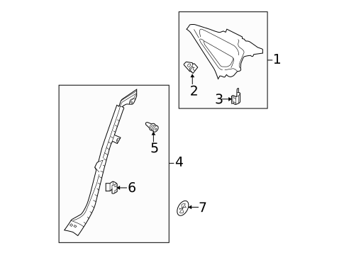 Interior Trim - Quarter Panels for 2013 Volkswagen Passat #0