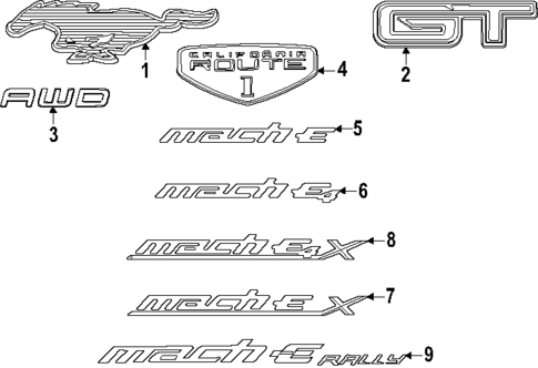 Exterior Trim - Lift Gate for 2023 Ford Mustang Mach-E #0