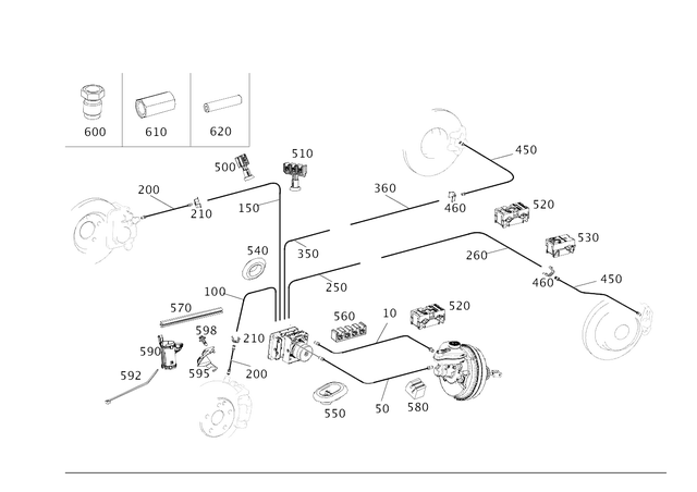 2134200026 - Brake System: Brake Line for Mercedes-Benz Image image