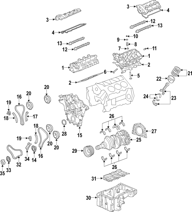 515R53CA00 - Engine: Cylinder Head for Hyundai Image