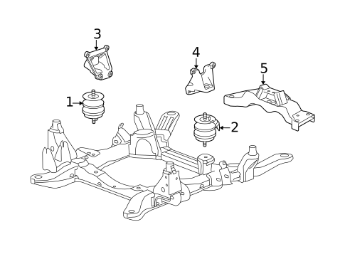 Engine & Trans Mounting for 2009 Cadillac SRX #0