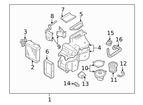 Blower Motor & Fan for 2000 Nissan Quest #0