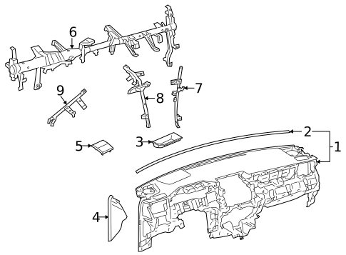 Instrument Panel for 2021 Toyota Venza #0