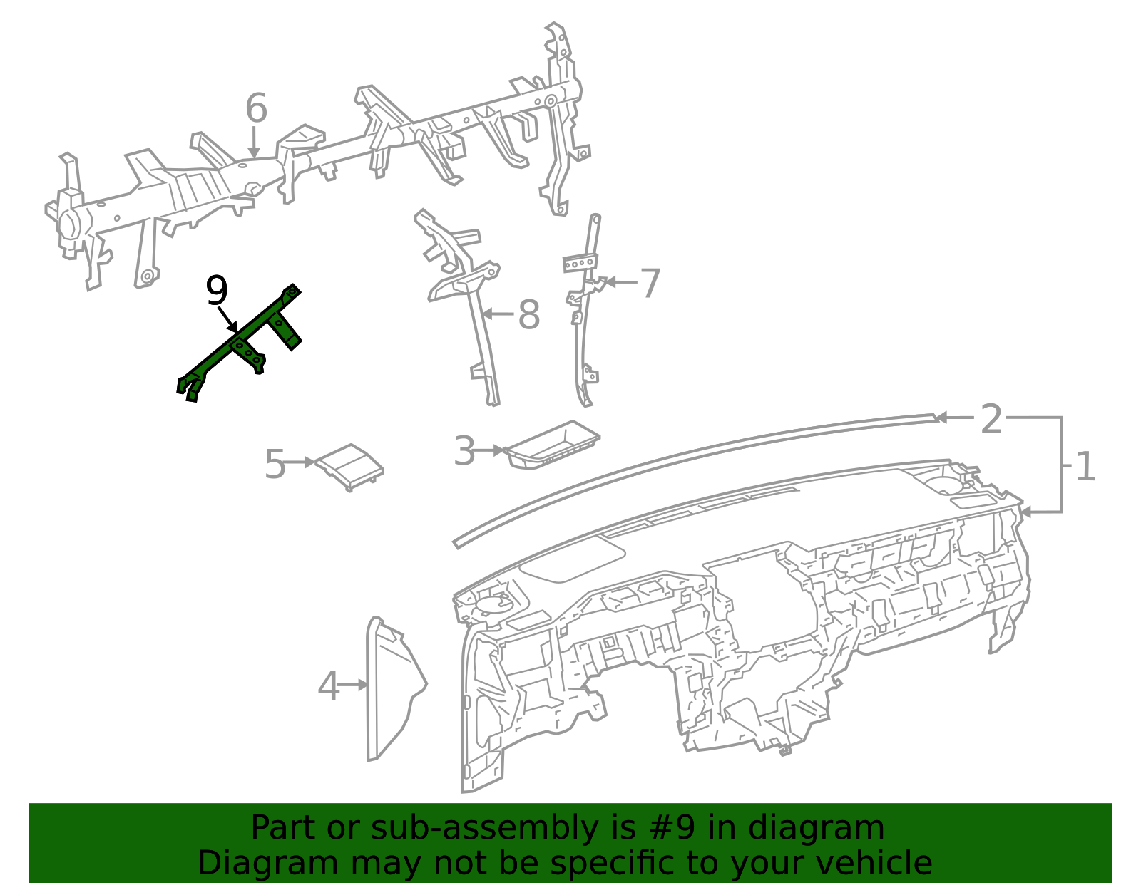 2021-2024 Toyota Venza Side Brace 55308-48110 | Toyota Parts Center