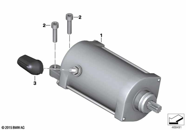 12417729688 - Engine Electrical System: Starter -  for BMW-Motorrad Image image