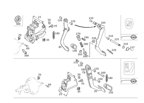 Pedal Assembly with Bearing for 2001 Mercedes-Benz C240 #0