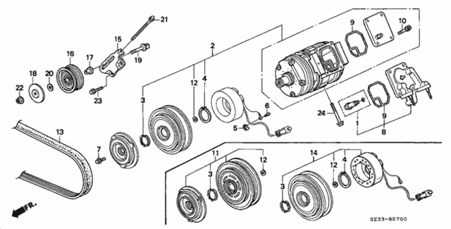 A/C Compressor for 2004 Acura RL #0