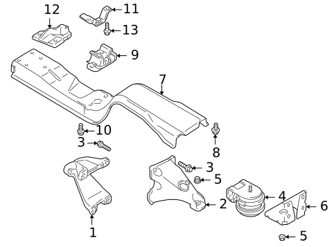 Engine & Trans Mounting for 2001 Chevrolet Tracker #0