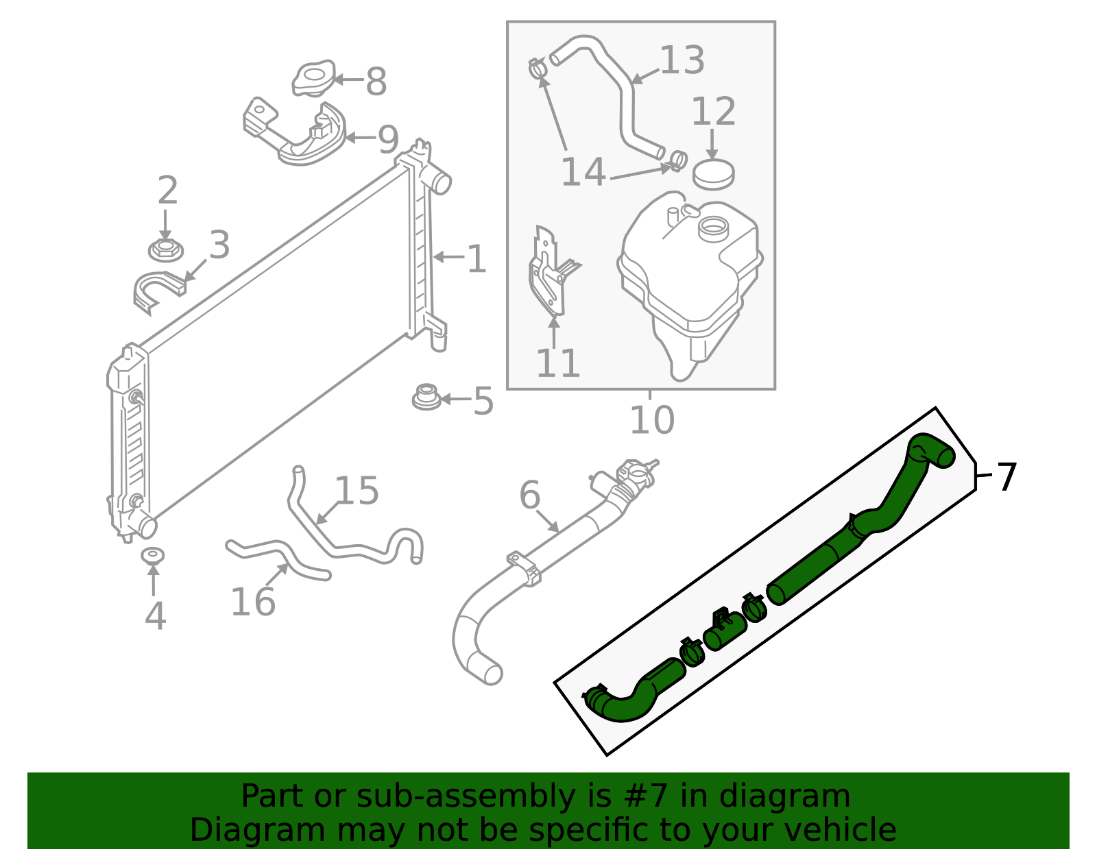 2016-2023 Nissan Radiator Coolant Hose 21503-3NT5D | OEM Parts Online