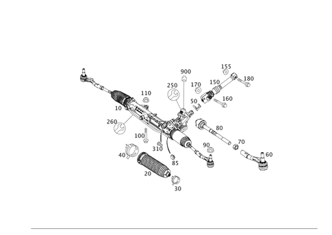 Steering Gear for 2013 Mercedes-Benz GLK350 #0