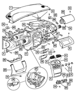 5291542AA - Instrument Panel and Radios and Consoles: Instrument Panel Clip for Mopar Image