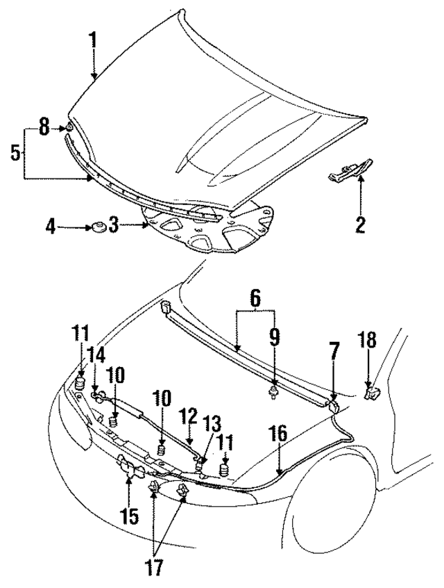 MB020923 - : Insulator Clip for Mitsubishi Image