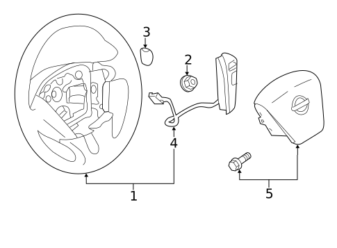Steering Wheel & Trim for 2012 Nissan Murano #1