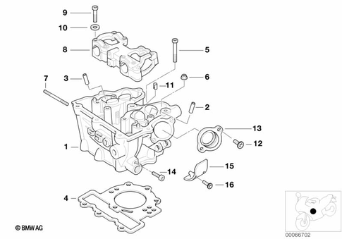 Cylinder Head with Cover for 2008 BMW-Motorrad F 650 GS #0