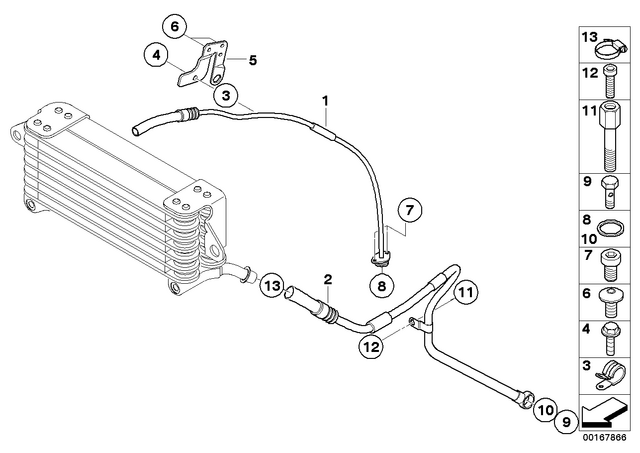 17227698051 - : Oil Cooling Pipe Inlet for BMW-Motorrad Image