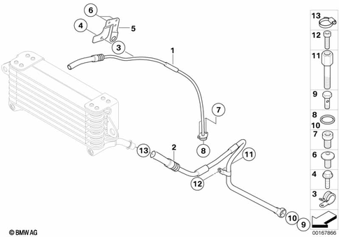 Oil Cooler Lines for 2009 BMW-Motorrad HP2 Sport #0