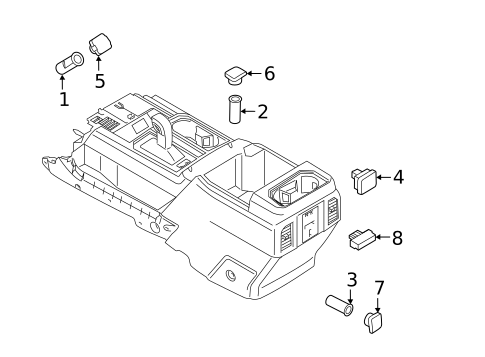 Front Console for 2018 Ford F-350 Super Duty #2