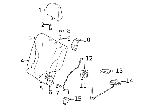 Rear Seat Components for 2021 Subaru Forester #1