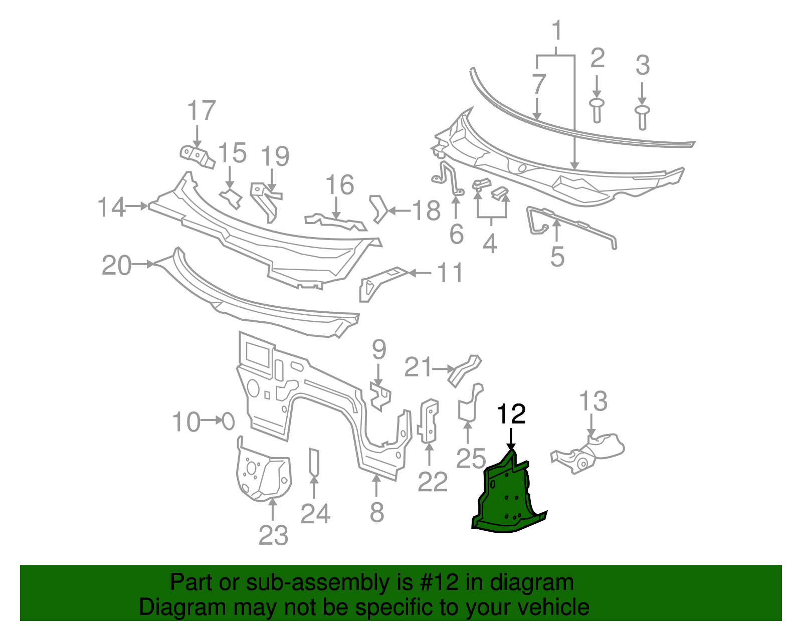2006-2010 GM Side Panel 19207496 | Shop Matick Buick GMC
