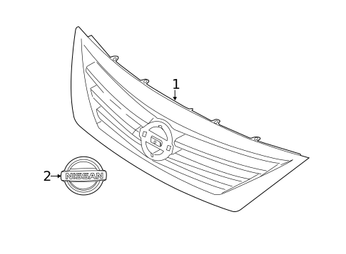 Grille & Components for 2019 Nissan Versa #0