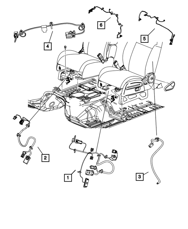 68071924AA - : Power Seat Wiring for Mopar Image